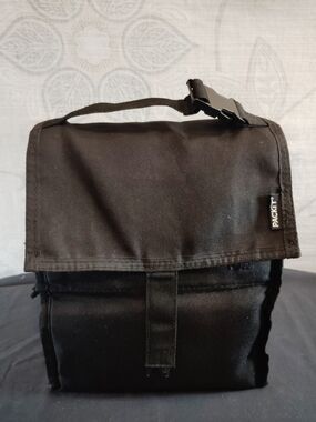 Packit Black Freezable Insulated Lunch Tote Bag